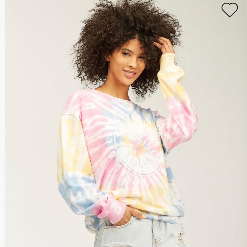 Billabong Sunny Rays Tie-Dye Crew Neck Sweatshirt